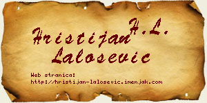 Hristijan Lalošević vizit kartica